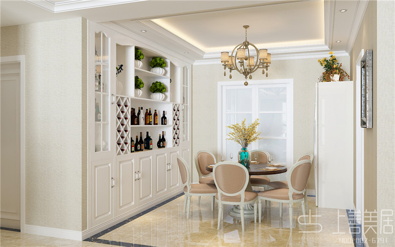 [舊房改造]井陘紅緯小區(qū)138平簡歐裝修效果圖