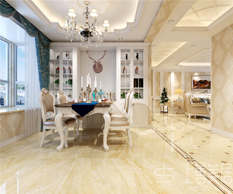 龍溪城138平三室兩廳歐式風(fēng)格裝修效果圖