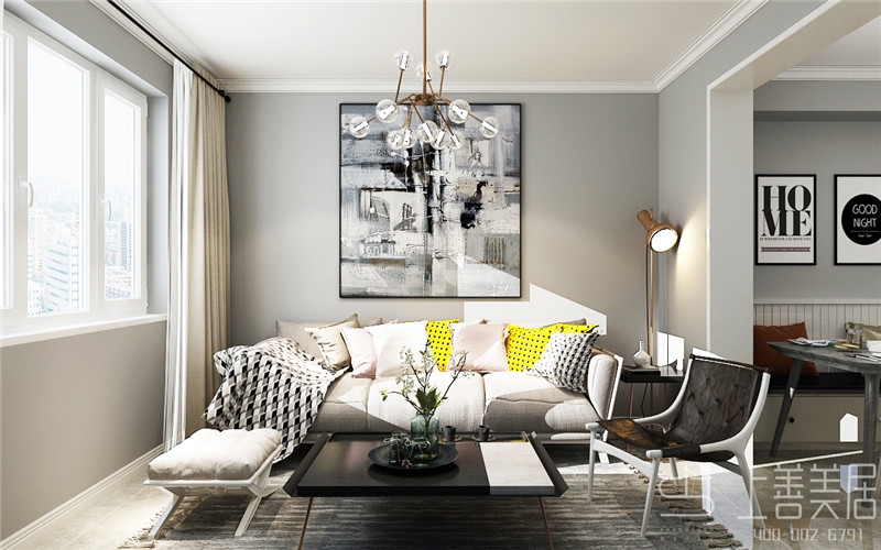 鐵路宿舍60平現(xiàn)代簡約風格裝修效果圖