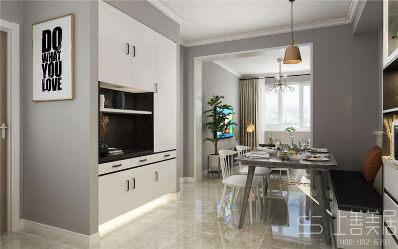 鐵路宿舍60平現(xiàn)代簡約風格裝修效果圖