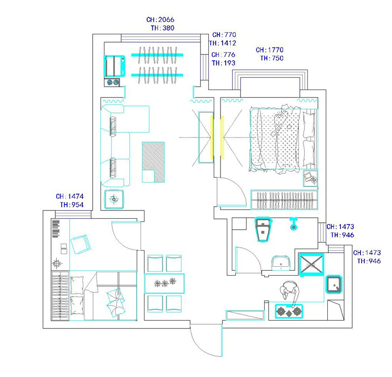 榮盛城72平現(xiàn)代簡約