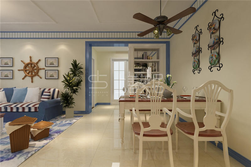 新源燕府110平地中海風(fēng)格