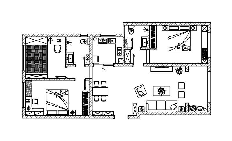 奧北公元/135平/簡歐混搭