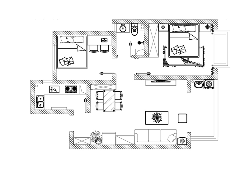 天悅城90平現(xiàn)代簡約