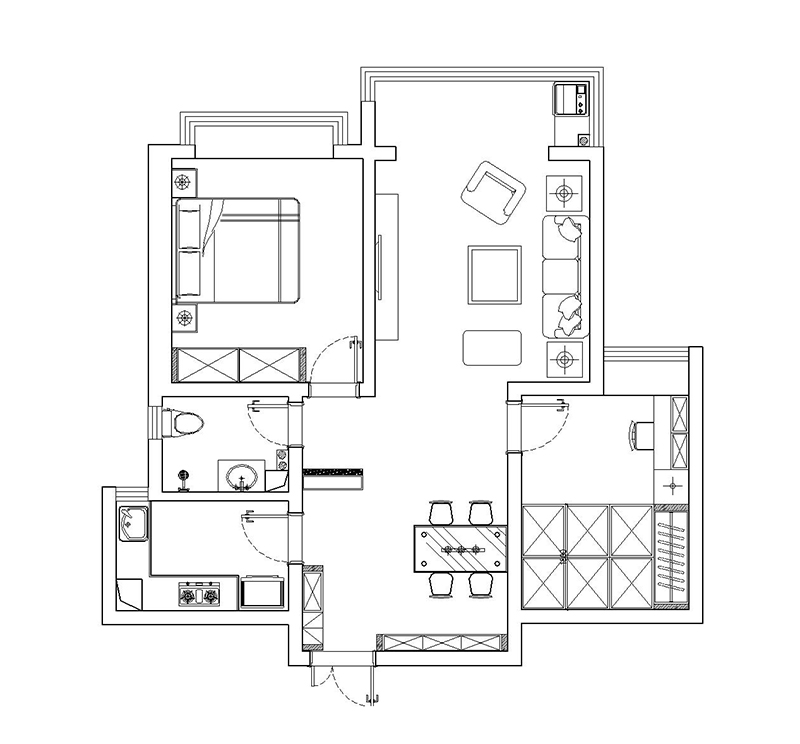 盛邦大都會(huì)/80平/簡(jiǎn)約原木風(fēng)格