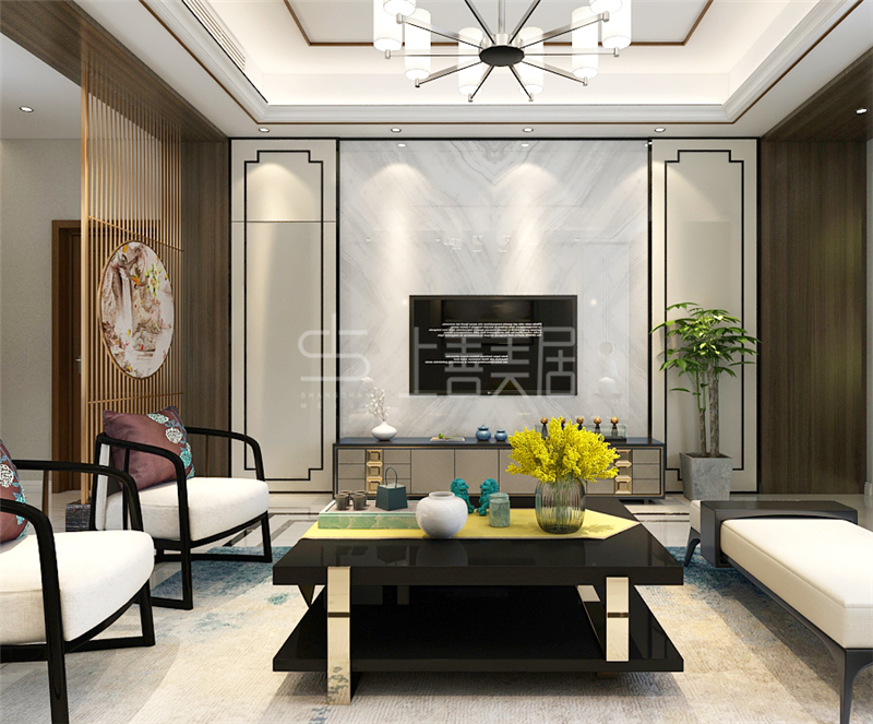 新樂民政花園別墅200平新中式