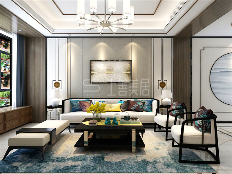 新樂民政花園別墅200平新中式