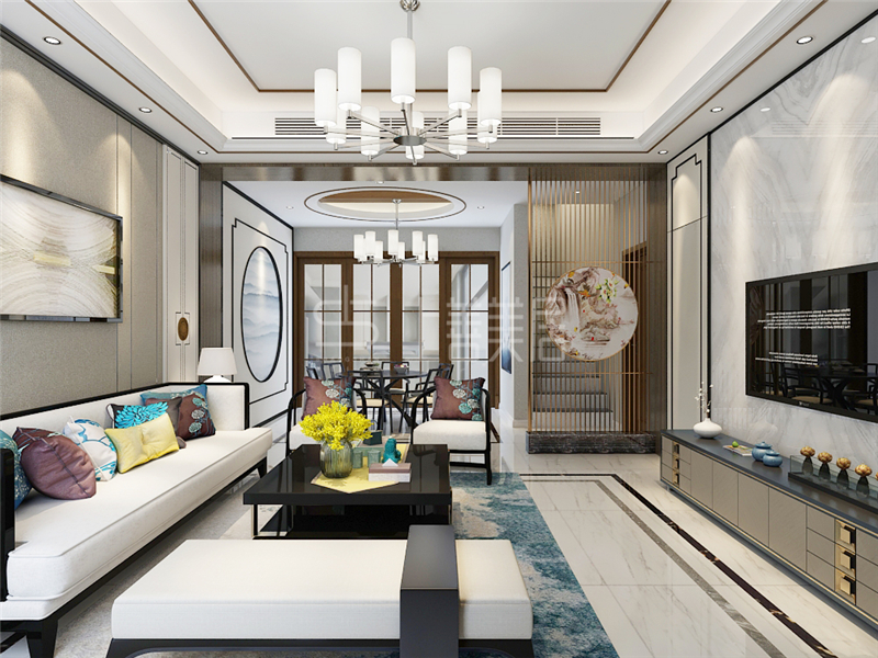 新樂民政花園別墅200平新中式