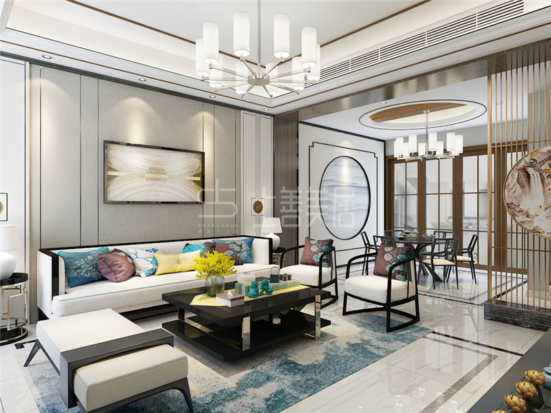 新樂民政花園別墅200平新中式