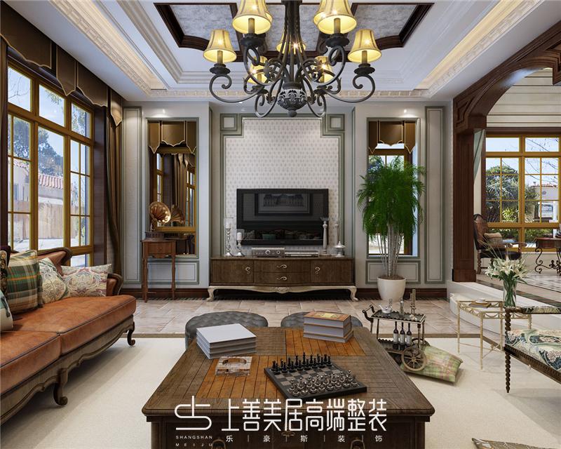 原河名墅600平米美式裝修效果圖