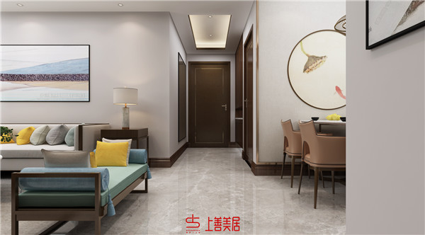 幸福城110㎡三室兩廳兩衛(wèi)新中式