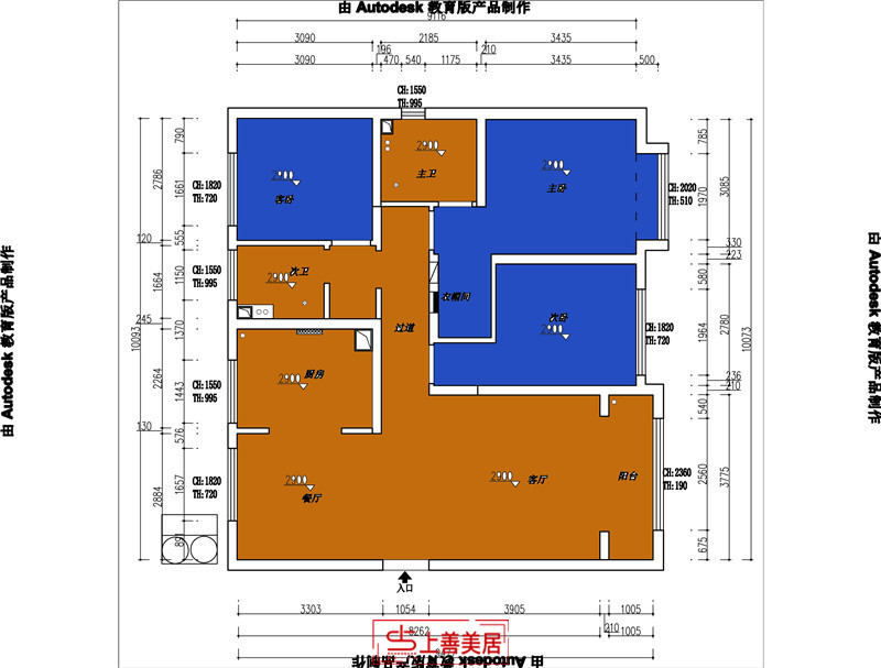 融創(chuàng)中心/127㎡/現(xiàn)代簡(jiǎn)約