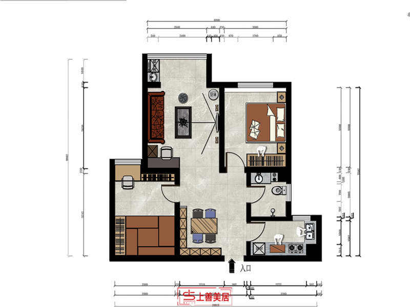 天洲視界城/現(xiàn)代風(fēng)格/90㎡