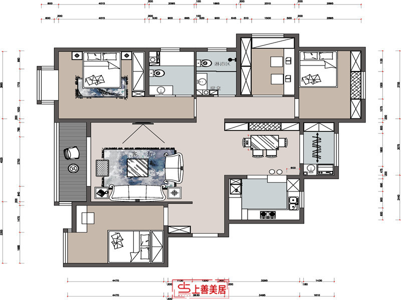 盛世長安130平現(xiàn)代風(fēng)戶型圖