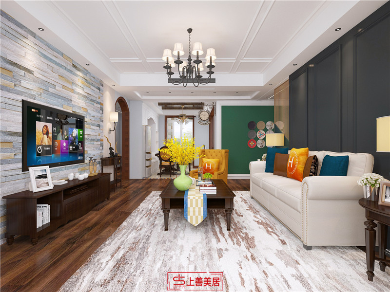 盛世長安130平現(xiàn)代風(fēng)客廳