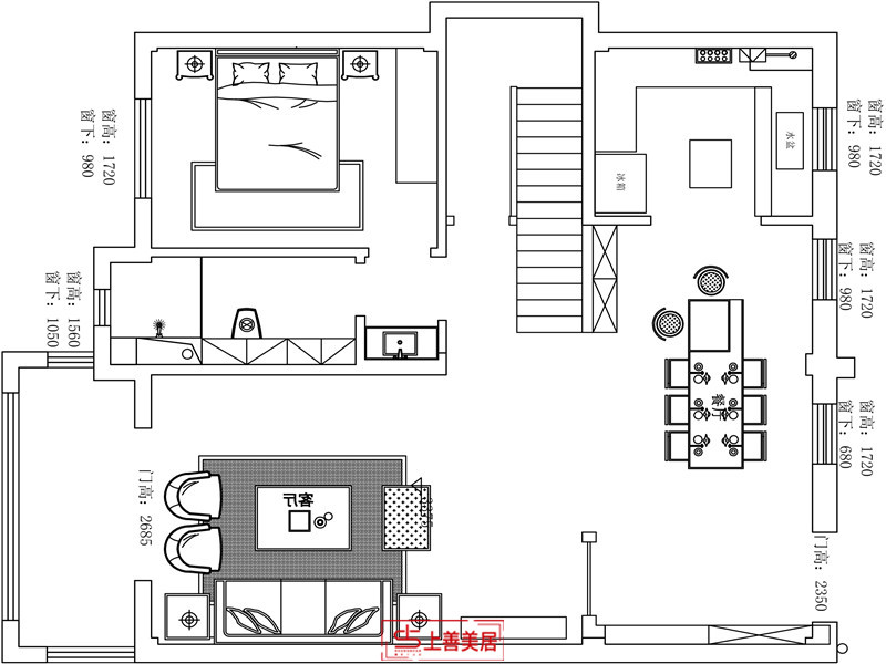 碧桂園別墅260平現(xiàn)代風格一樓布局