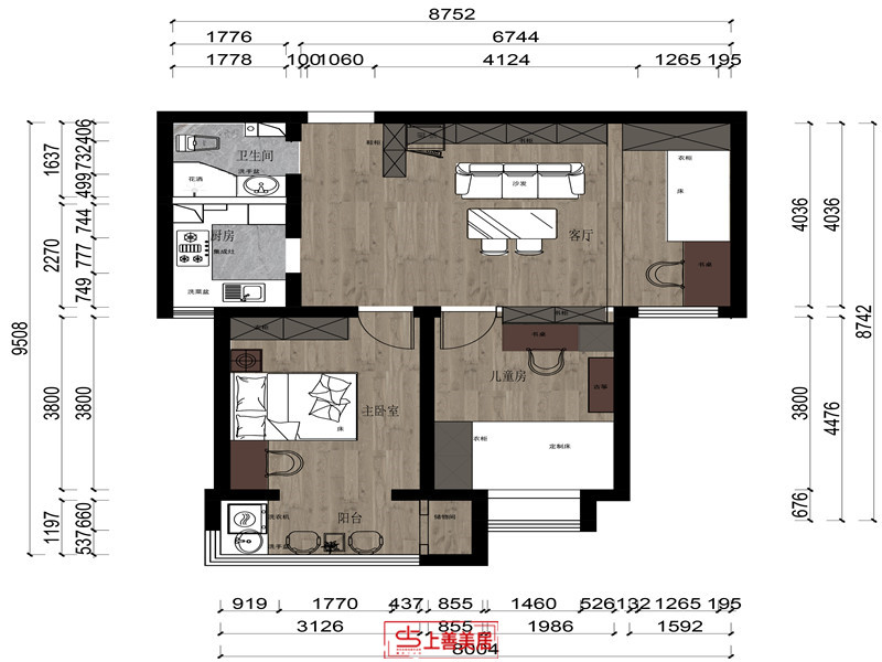 經(jīng)貿(mào)宿舍/80㎡/現(xiàn)代
