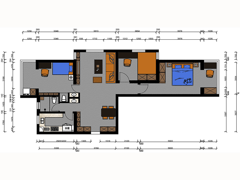 華濰公寓/120㎡/現(xiàn)代