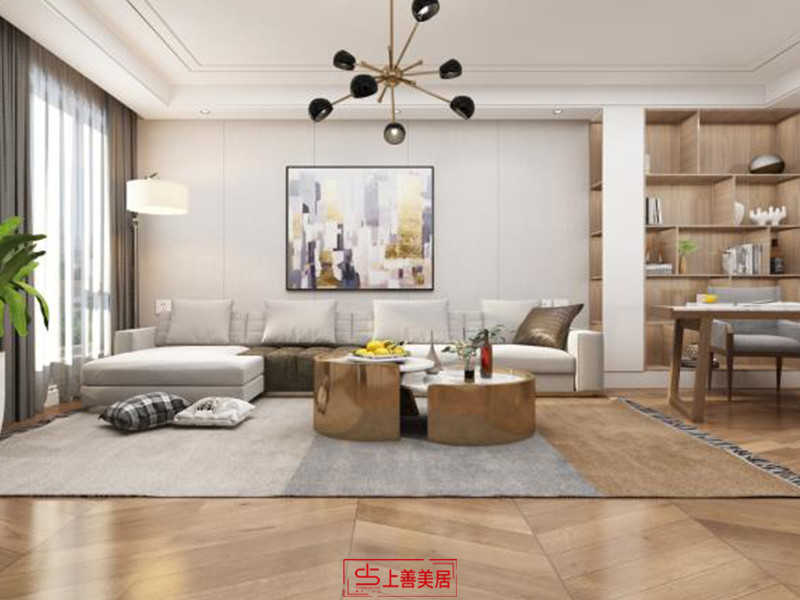 金元小區(qū)140平現(xiàn)代風(fēng)格沙發(fā)墻1