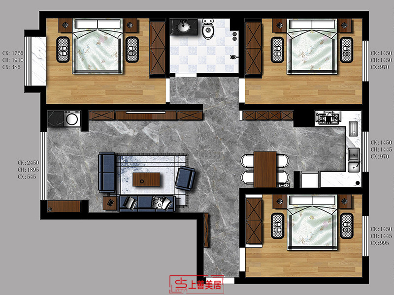 恒大御景半島/110㎡/現(xiàn)代