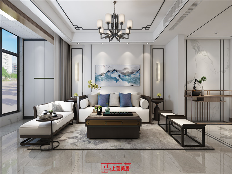 融創(chuàng)中心155平中式風格沙發(fā)墻