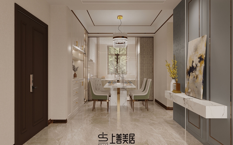 德賢華府160平簡歐風格裝修設(shè)計1