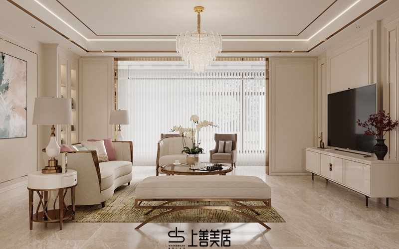 德賢華府160平簡歐風格裝修設(shè)計5