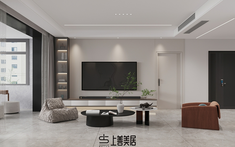 格林公館140平現(xiàn)代簡(jiǎn)約風(fēng)格效果圖02