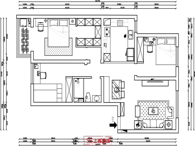 恒潤(rùn)家園120平現(xiàn)代