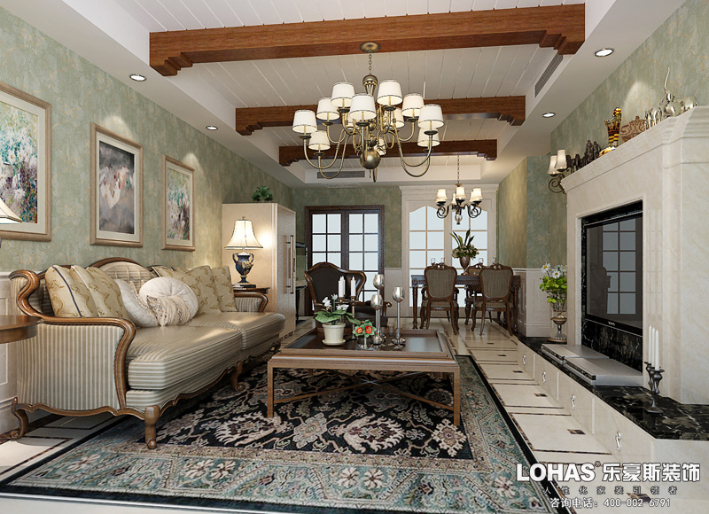 國仕山155平米三室兩裝修效果圖