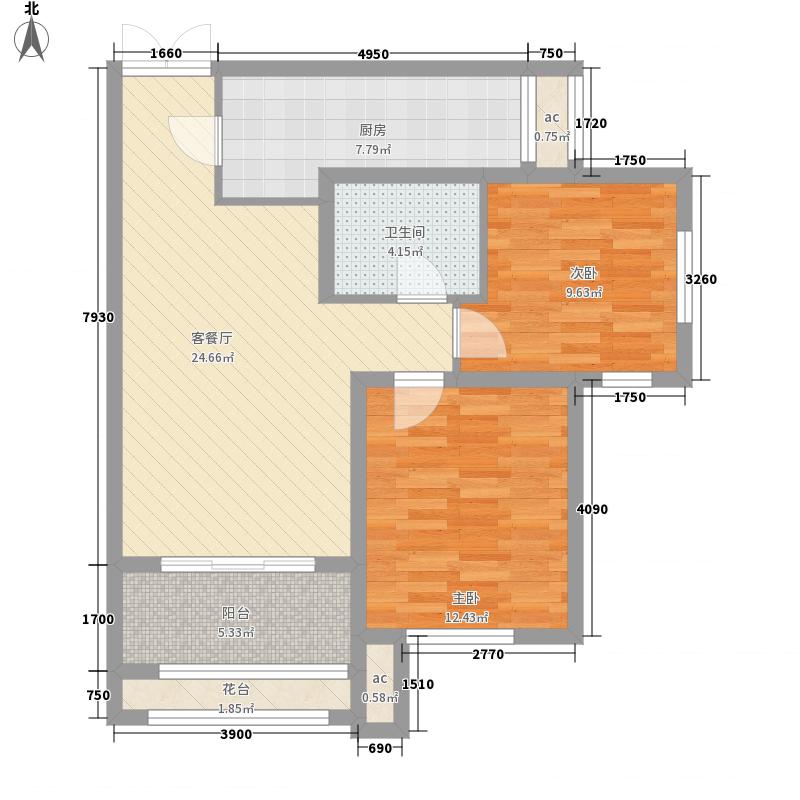 盛邦大都會五期3室2廳1衛(wèi)0廚107㎡戶型圖