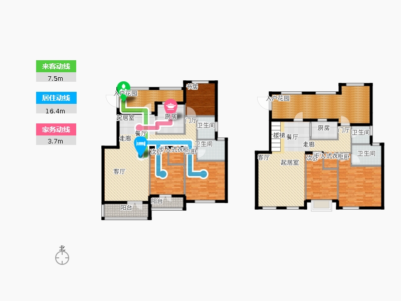天下錦程5室3廳4衛(wèi)2廚296㎡動(dòng)靜線圖